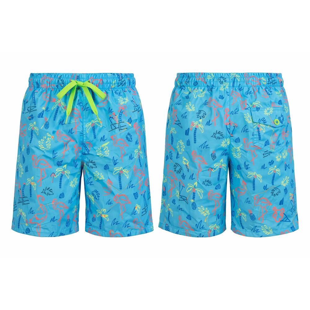 Boy's Laguna Swim Boys UPF 50 Swim Trunks Flamingo Print L 14/16 NWT